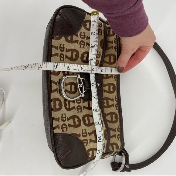 Etienne Aigner Handbag Purse Tote signature logo canvas - Picture 7 of 15